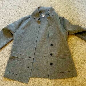 Talbots Gray Women's button down sweater size M